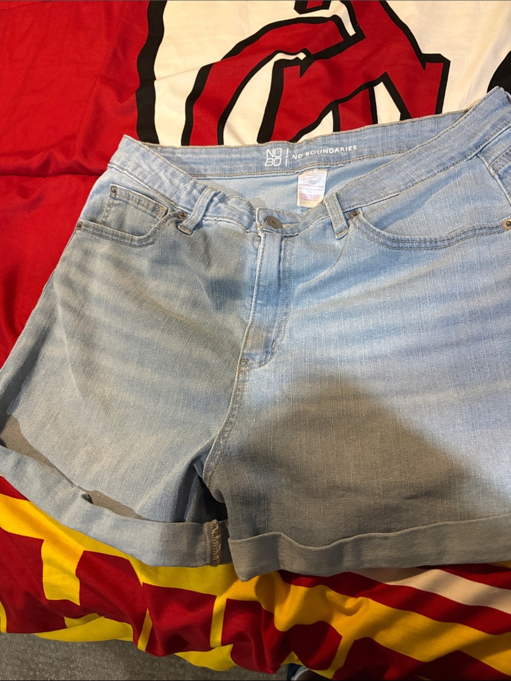 No Boundaries Light Blue Denim Shorts size 15 good condition women